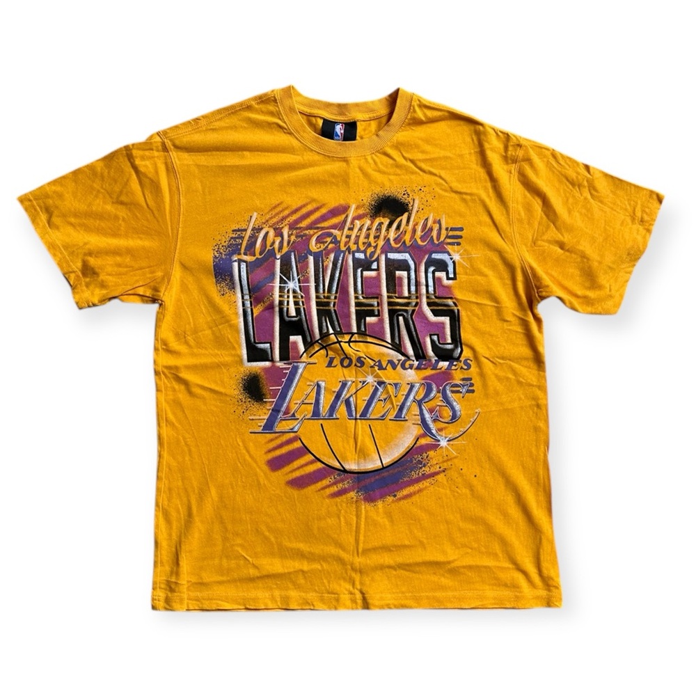 LA Los Angeles Lakers Graffiti Painted Oversized Shirt Boxy Fit Medium